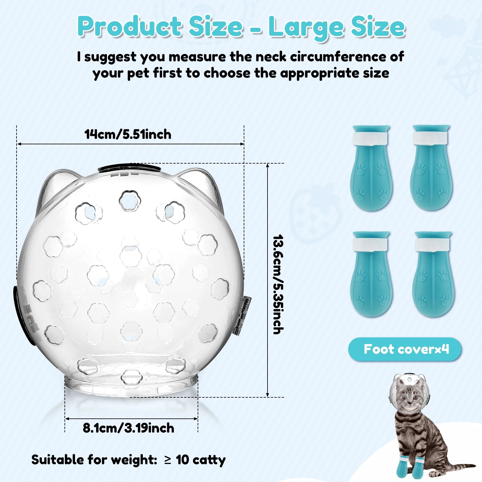 Anti-Licking Cat Muzzle Cover Grooming