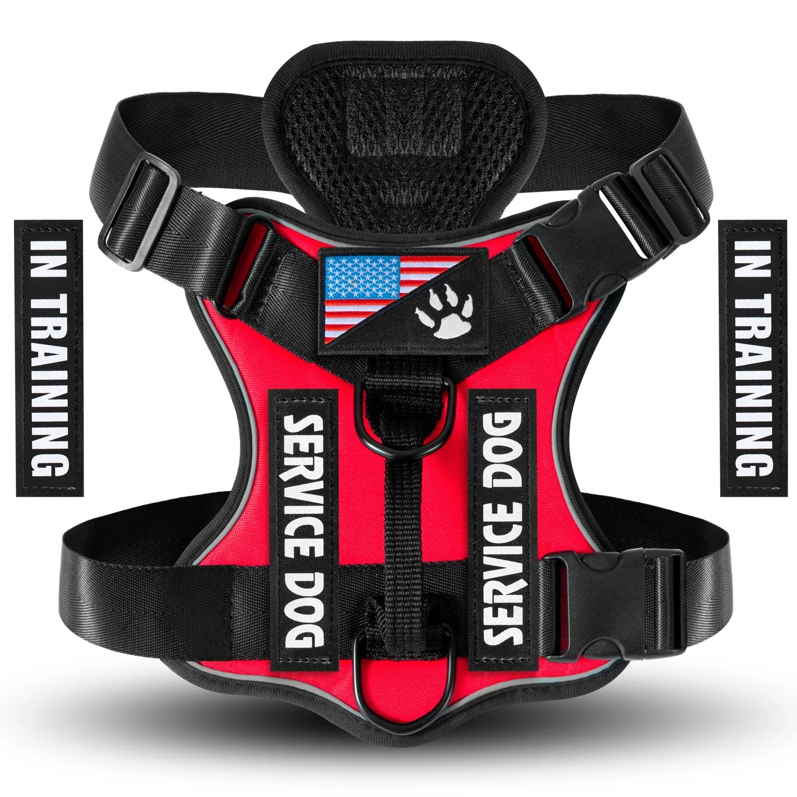 Reflective Dog Vest Harness with 5 Patches