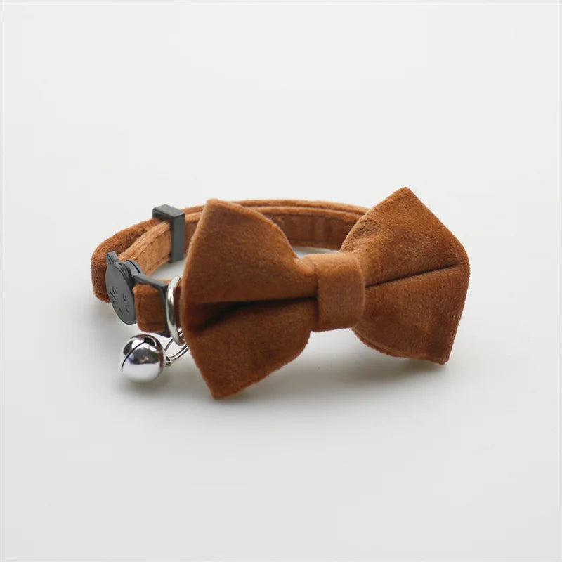 Bowknot Velvet Cat Collar