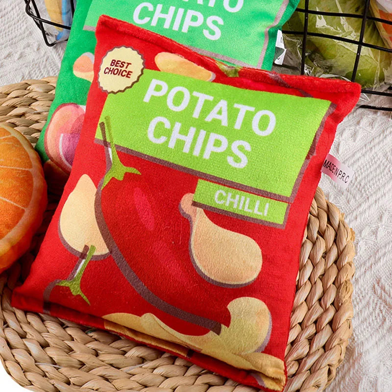 Crisps Plush Filled Funny Dog Toys