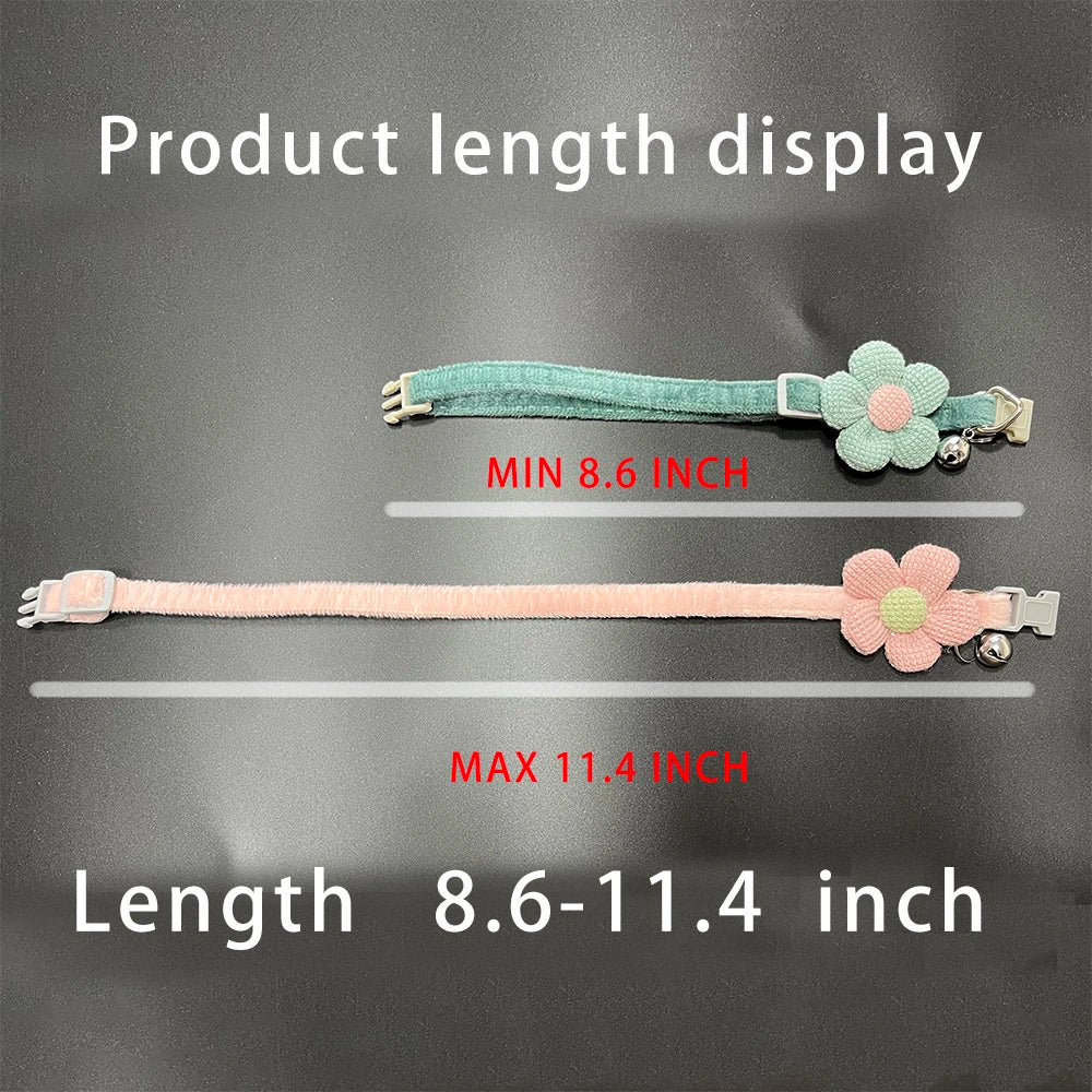 Adjustable Flower Buckle Cat Collar