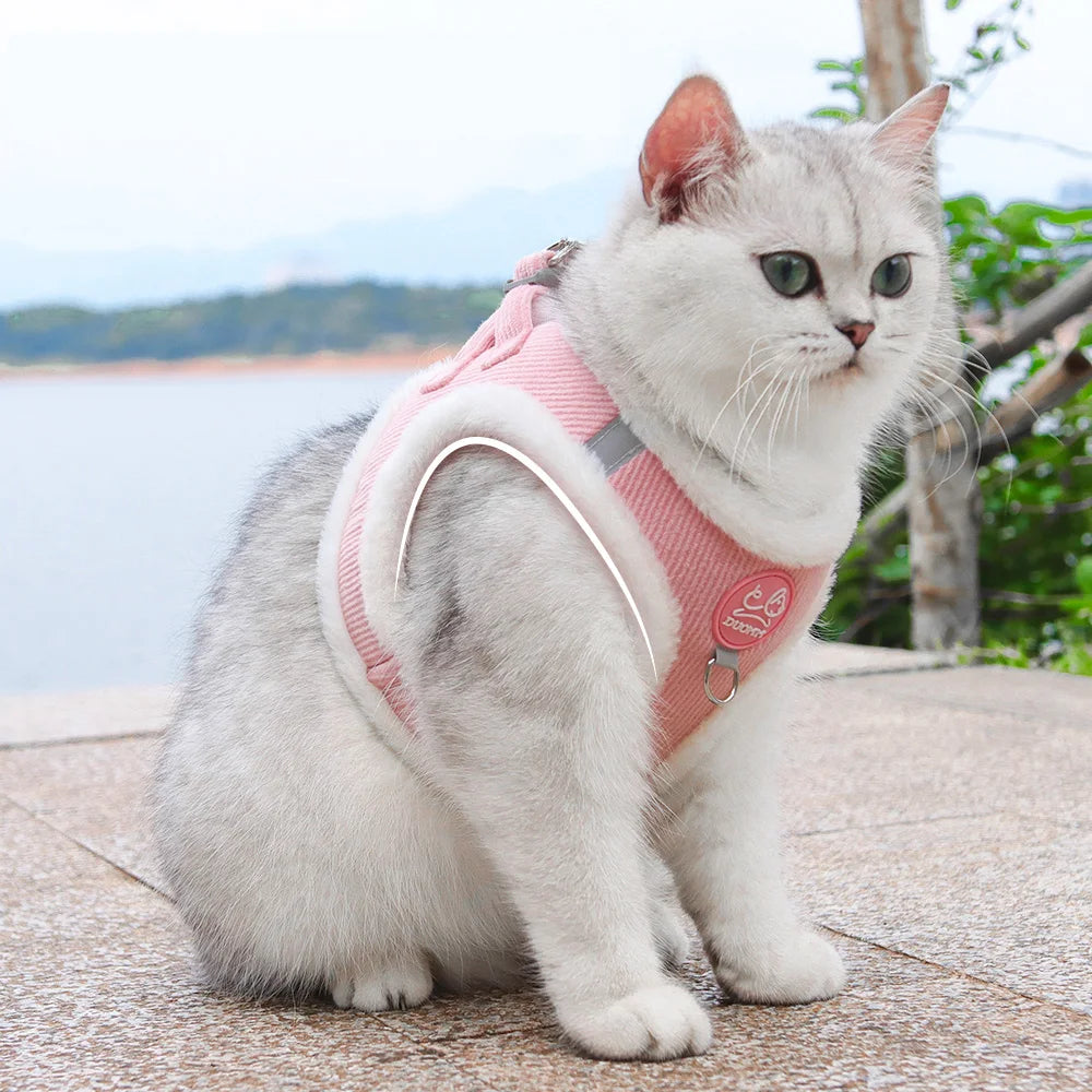 Rabbit Fur Outdoor Walking Harness
