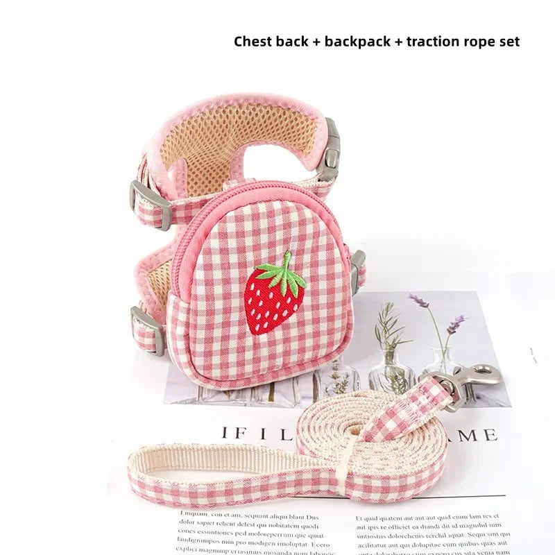 Breathable Cat Harness with Backpack