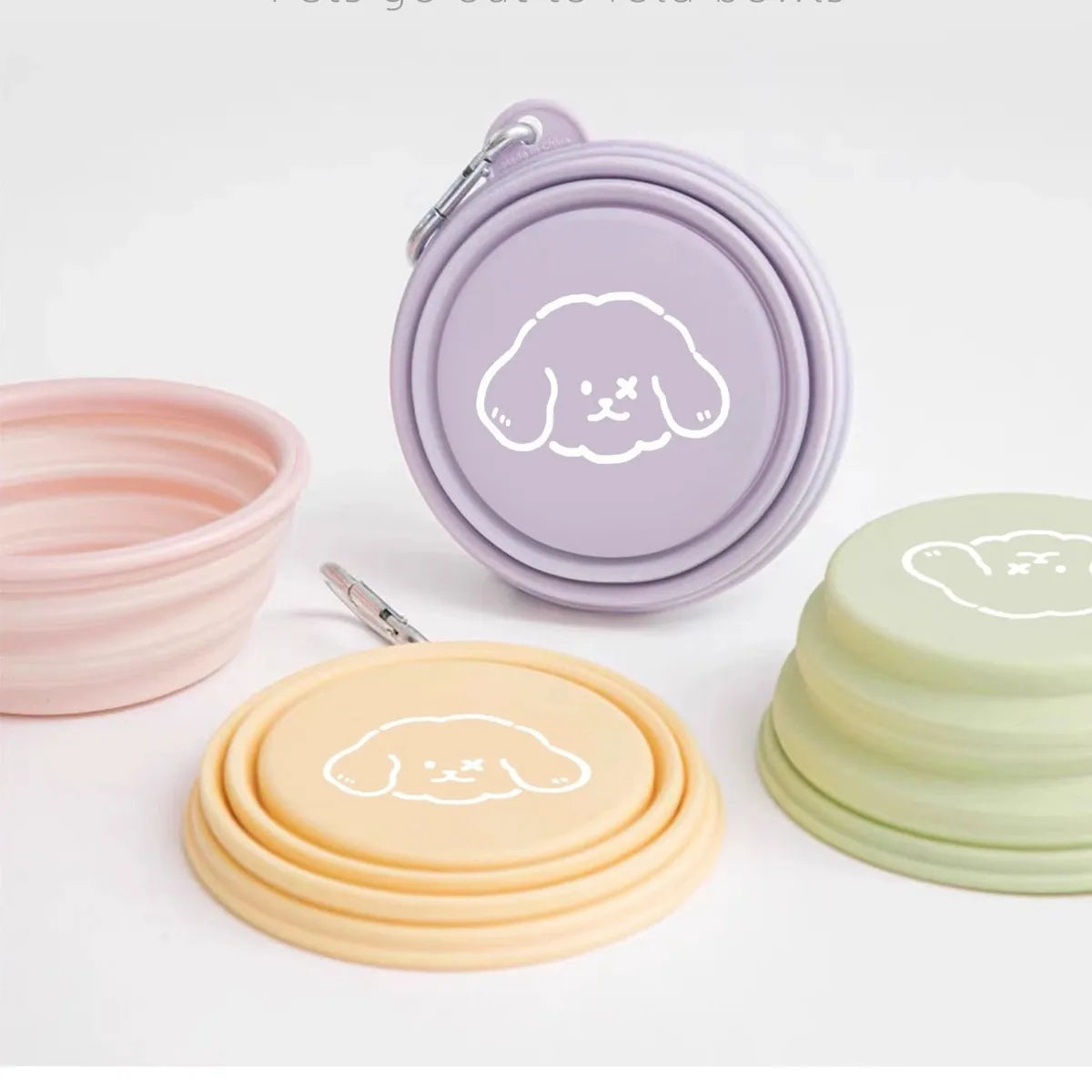 Pets Go Out Folding Bowls