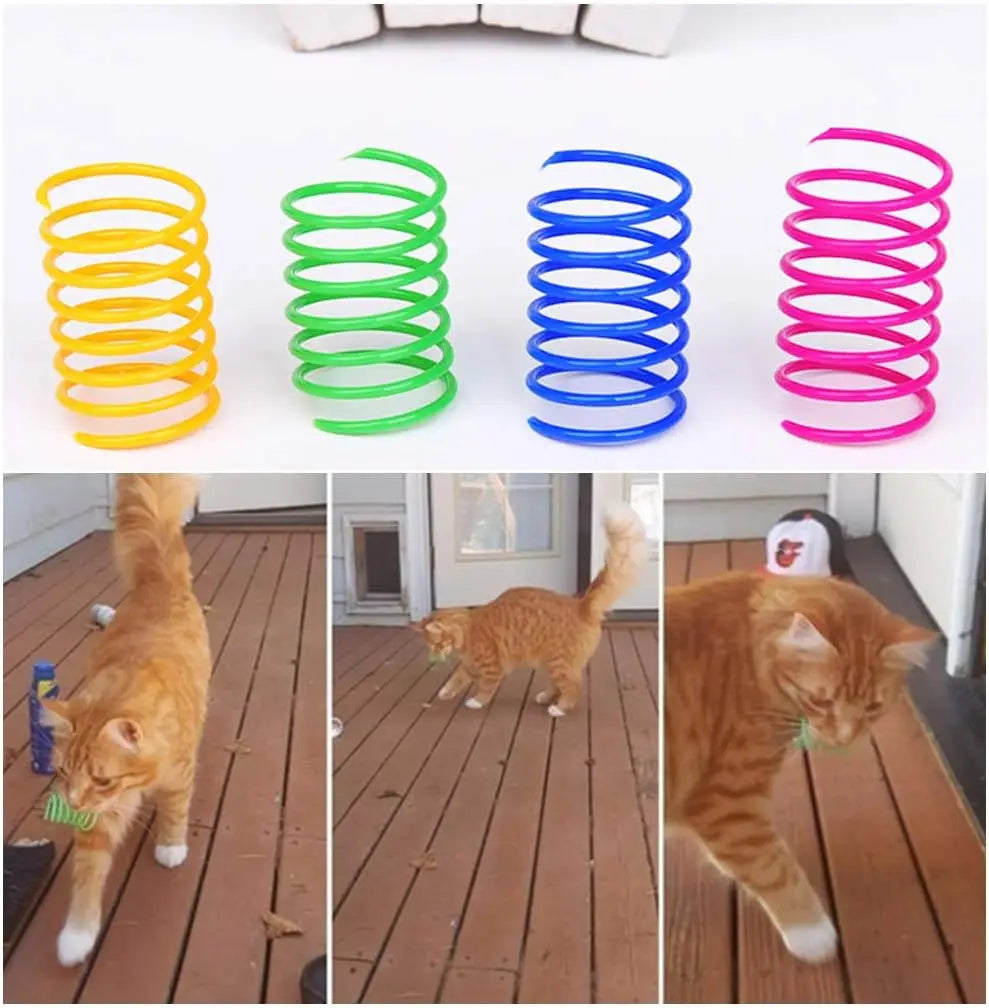 Interactive Cat Spring Toy