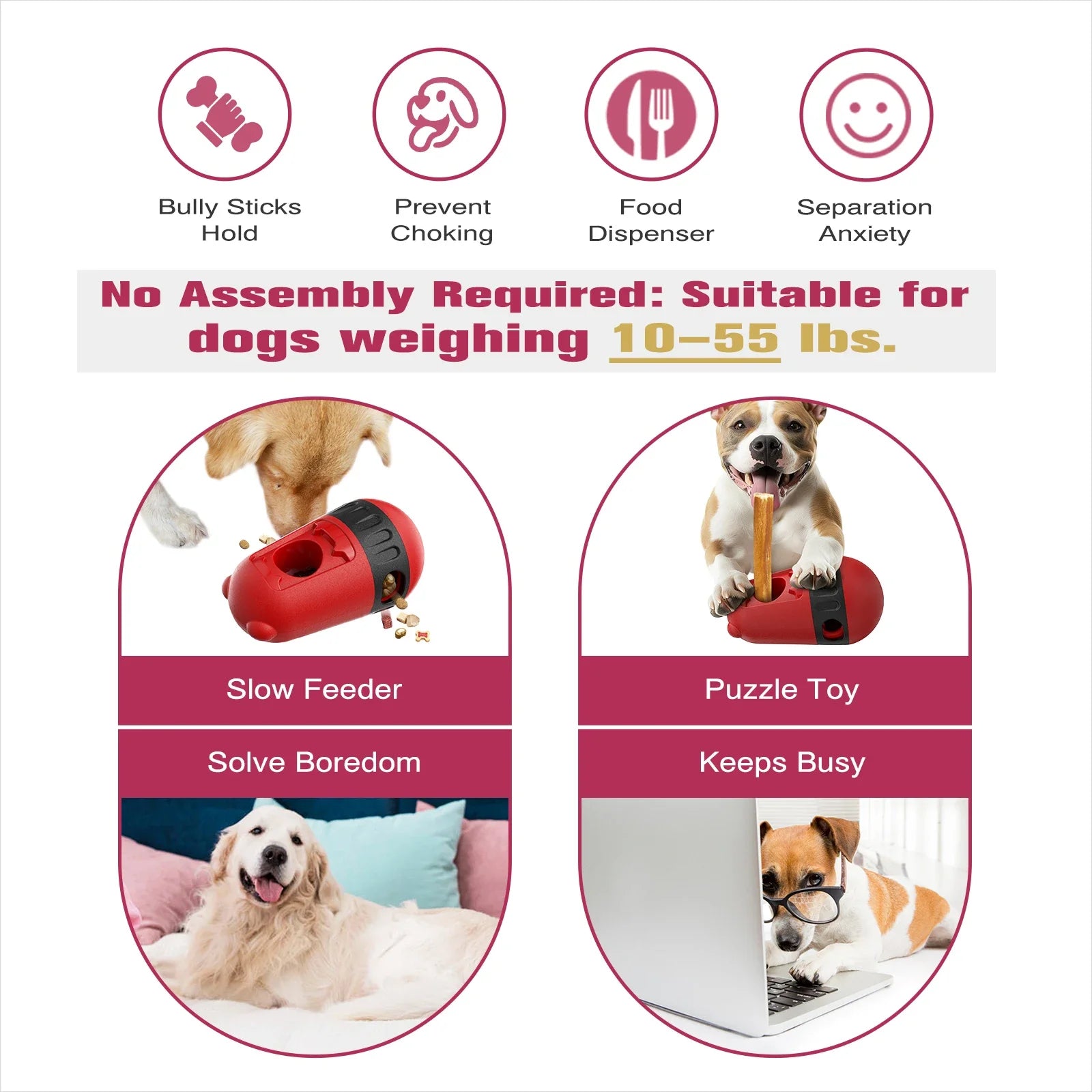 Bully Stick Slow Feeder Dog Toy