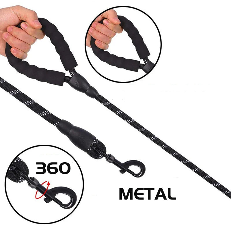 Soft Handle Dog Reinforced Leash