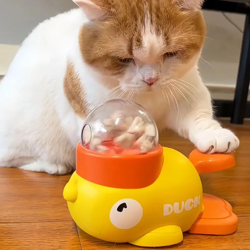 Duck-Shaped Interactive Treat Toy