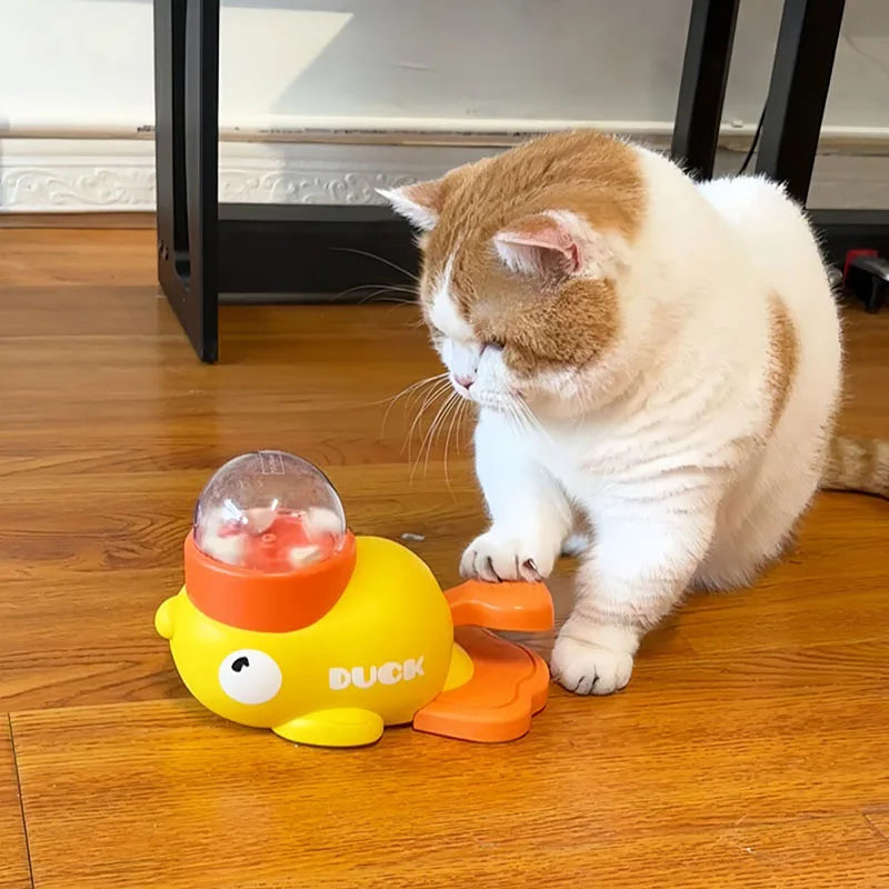 Duck-Shaped Interactive Treat Toy