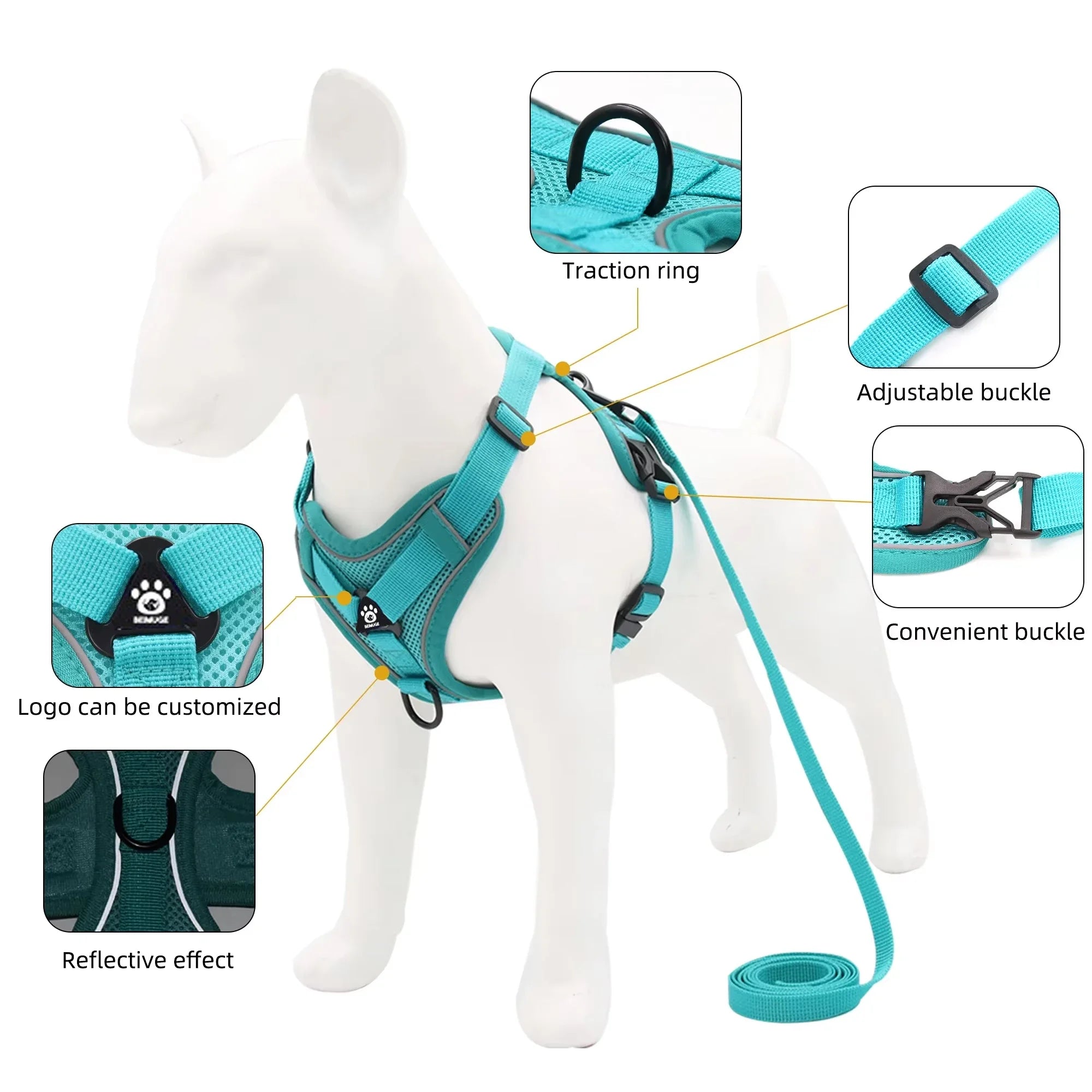 Chest Strap Cat Harness and Leash Set