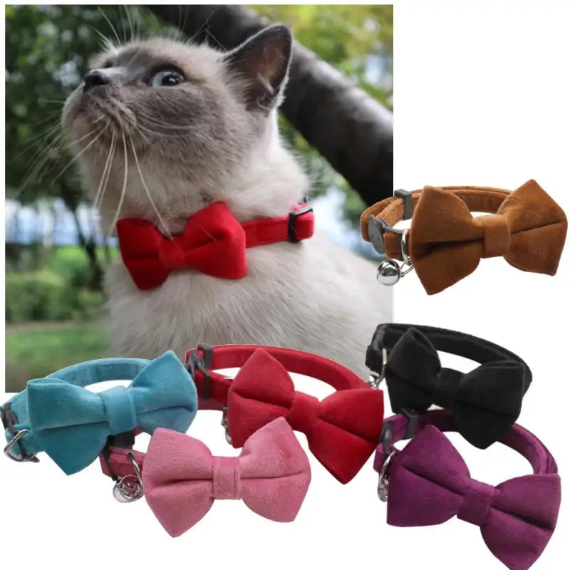 Bowknot Velvet Cat Collar
