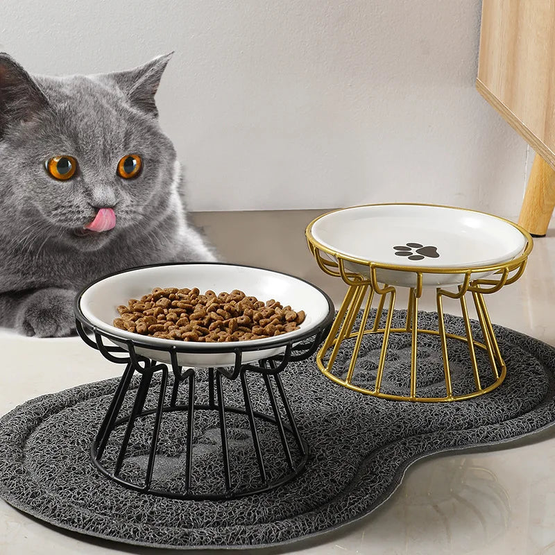 Kitten Elevated Ceramic Bowl