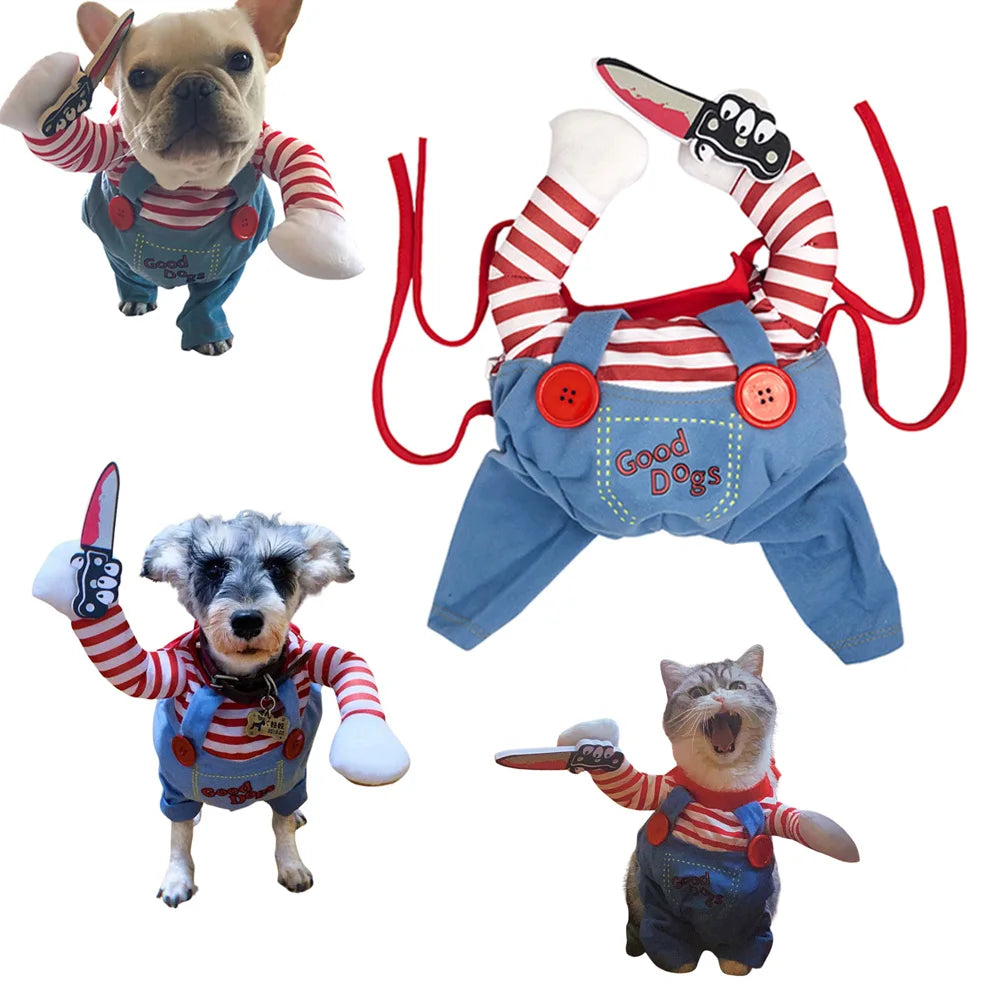 Cosplay Cozy Puppy Striped Clothes