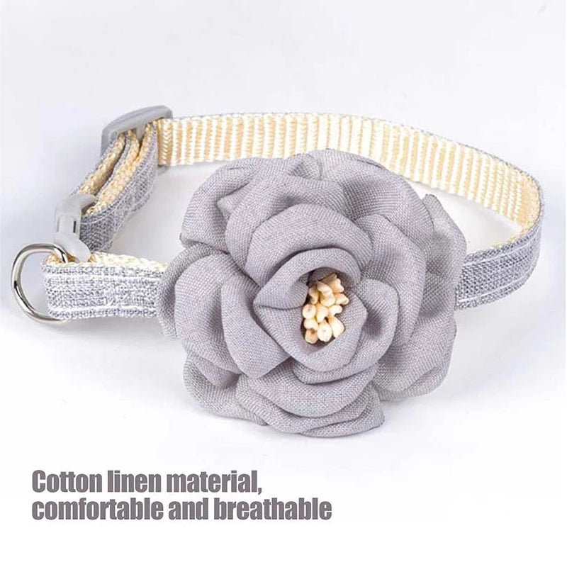 Adjustable Buckle Camellia Collar